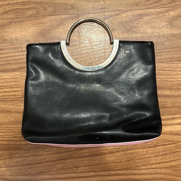 ALDO pink black and white leather hand bag (11.5”x8.5”) - Picture 2 of 3